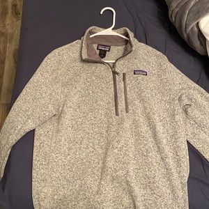 Patagonia grey fleece quarter zip